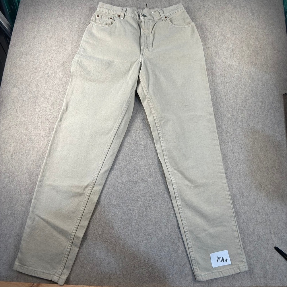 Vintage Levis 550 Relaxed Fit Tapered Leg Jeans Tan Khaki Made in USA Size 12